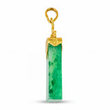 Vintage 24k Yellow Gold Jadeite Jade Pendant