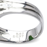 Vintage Platinum Green Jadeite Jade and Diamond Statement Ring