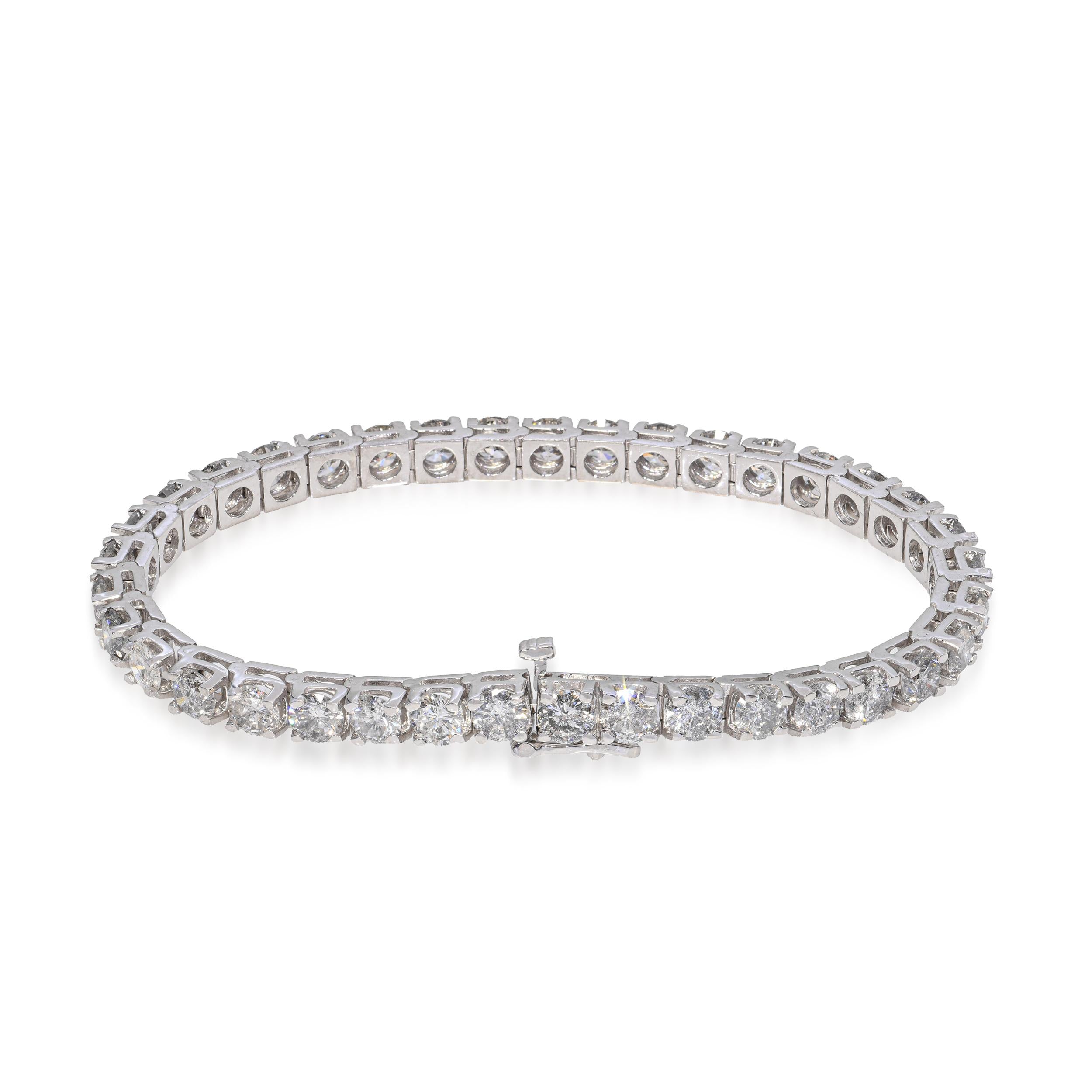 White Gold 12.21ctw Diamond Tennis Bracelet