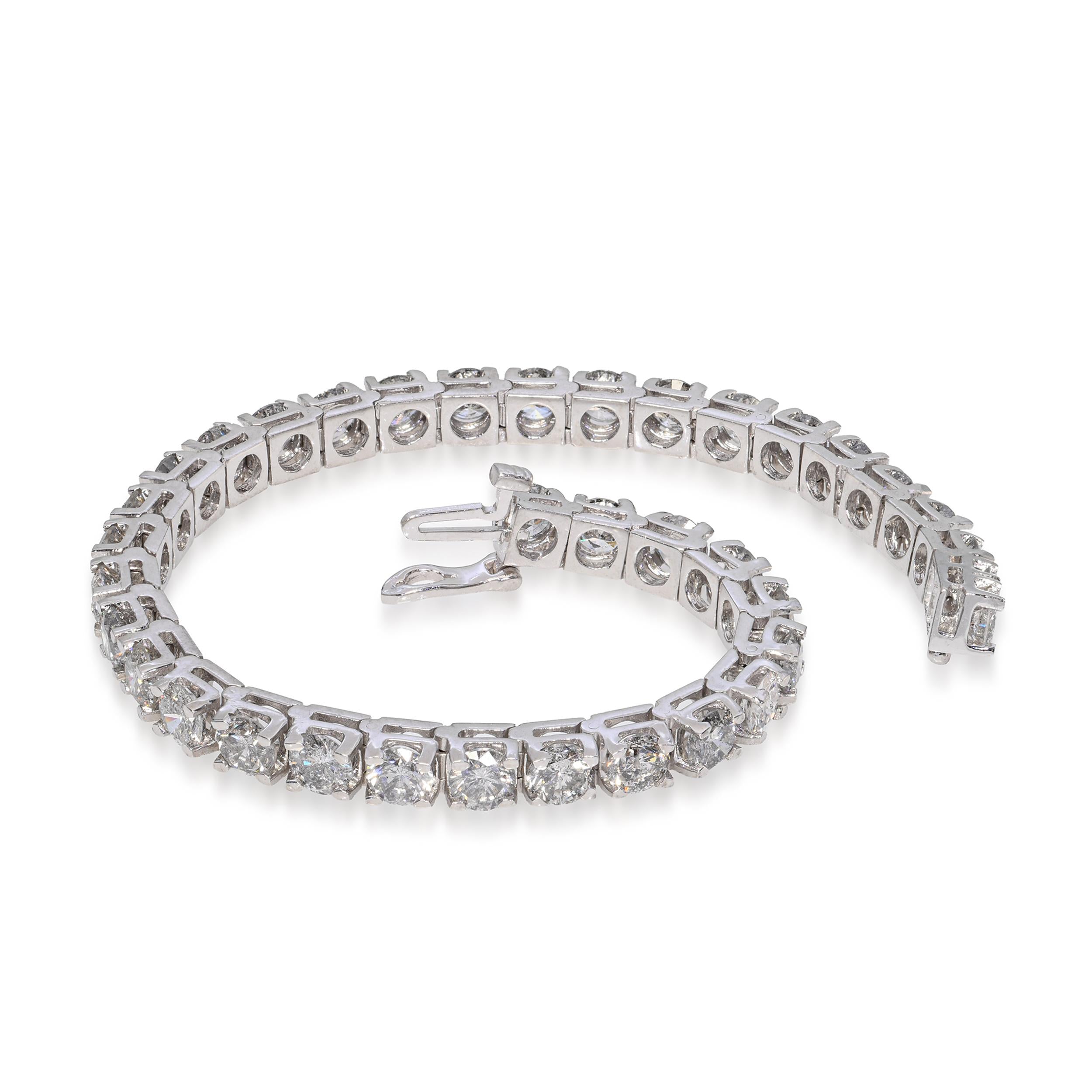 White Gold 12.21ctw Diamond Tennis Bracelet