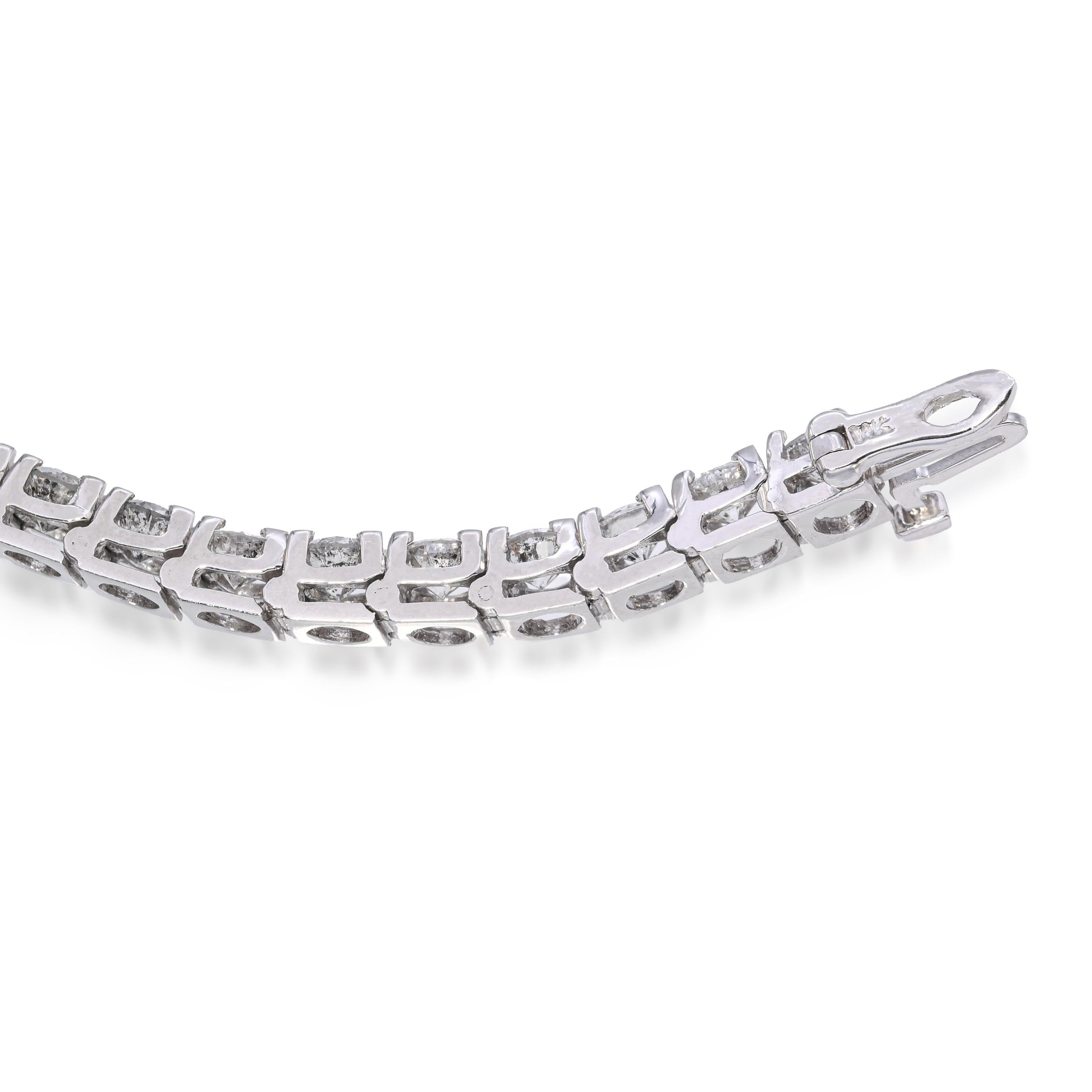 White Gold 12.21ctw Diamond Tennis Bracelet