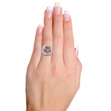 David Yurman Sterling Silver Amethyst & Diamond Cable Ring