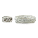 Tiffany & Co. Sterling Silver Somerset Mesh Bangle Bracelet and Ring Set