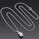 Vintage Palladium 0.93tcw Diamond Pendant with White Gold Necklace