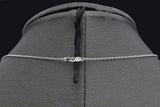 Vintage Palladium 0.93tcw Diamond Pendant with White Gold Necklace