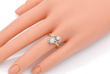 Vintage 14K Yellow Gold 1.31tcw Diamond Swirl Bypass Ring