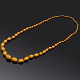Vintage Baltic Egg Yolk Amber Beaded Strand Necklace 37 Inches