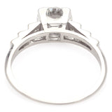 Vintage Platinum 1.12 Ct D SI1 Diamond Engagement Ring GIA