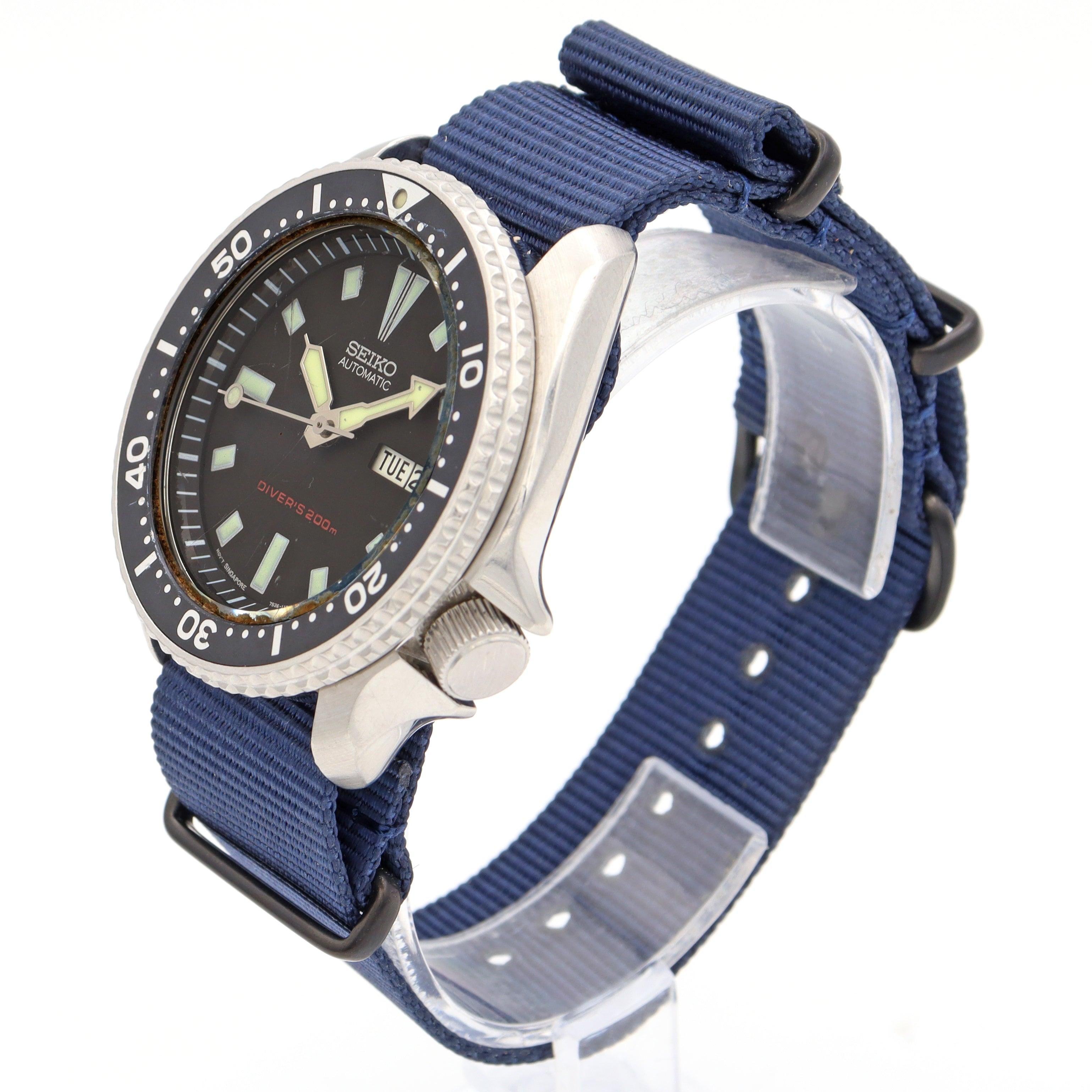 Vintage Seiko Diver's Stainless Steel Day Date Automatic Men's Watch Ref. 7S26-0