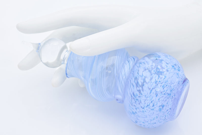 Designer Murano Art Glass Perfume Bottle Decanter with Stopper