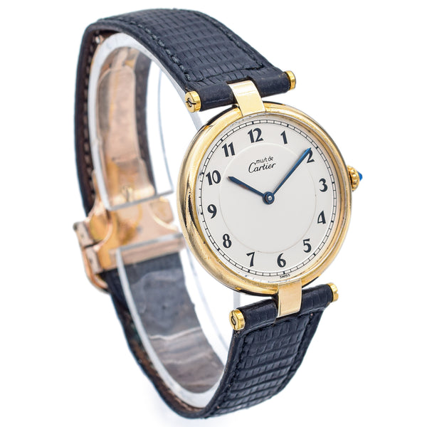 Cartier Must de Vendome 590003 Ladies Vermeil Silver Quartz Wristwatch