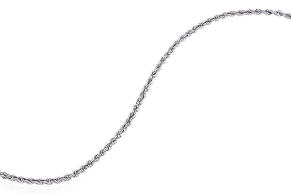 Milor Italy 950 Platinum 2.25 mm Rope Chain Bracelet 7 Inches