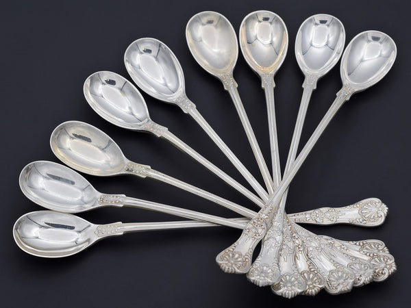 Antique Tiffany & Co Sterling Silver Spoon Set of 9