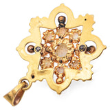 Antique 14K Yellow Gold Opal Pendant