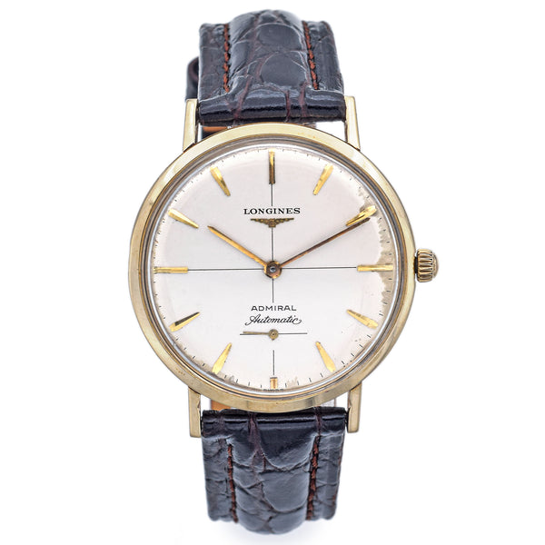 Vintage Longines Admiral 14K Yellow Gold Automatic Men's Watch 34 mm