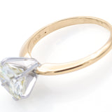 GIA Certified 14K Yellow Gold 2.25 Carats Round Brilliant Diamond Band Ring VVS2