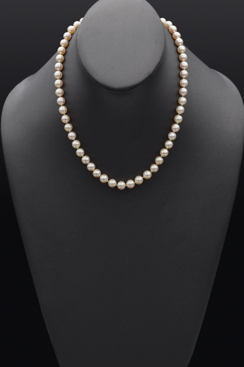 Akashi Pearl of Orient 14K Gold AAA Pearl Strand Necklace & Jacket Earrings