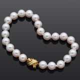 Tiffany & Co. 18K Yellow Gold X Signature Akoya Pearl Beaded Strand Bracelet