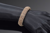 Vintage 14K Yellow Gold 9.45 TCW Diamond Tennis Bracelet 13.7 mm