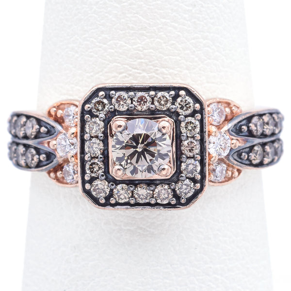 Le Vian 14K Rose Gold Chocolatier 7/8 TCW Diamond Ring Size 6.75