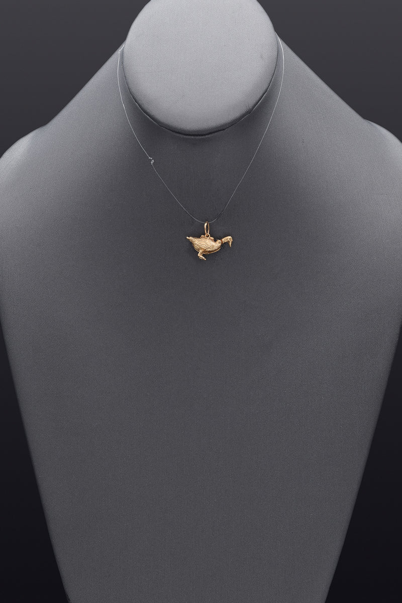 Vintage 14K Yellow Gold Goose with Golden Egg Charm Pendant 3.0 Grams