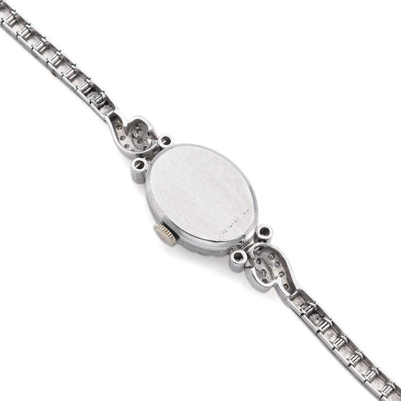 Antique Hamilton 757 22 Jewels Platinum 0.64 TCW Diamond Women's Hand Wind Watch