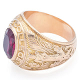 Vintage Elliott 10K Yellow Gold Lab Ruby King's College 1968 Class Ring Size9.75
