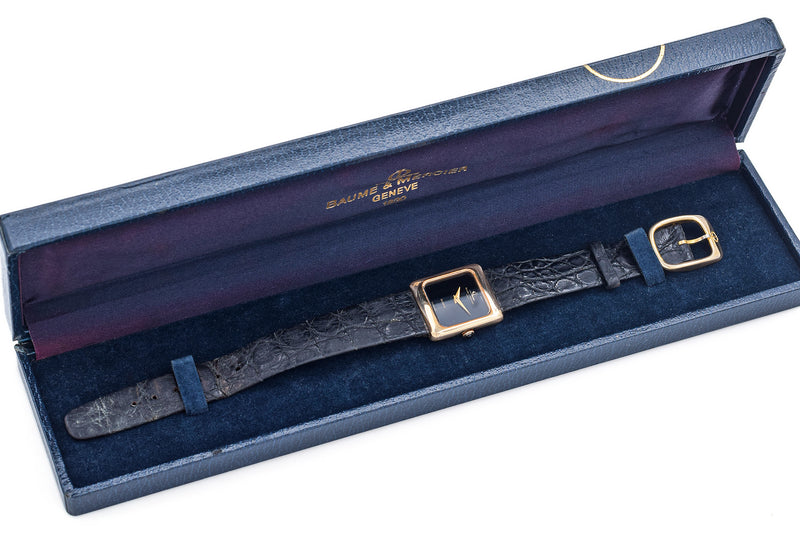 Baume & Mercier Geneve 18K Yellow Gold Quartz Women's Watch + Box