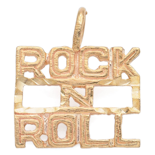 Vintage 14K Yellow Gold Rock n Roll Charm Pendant