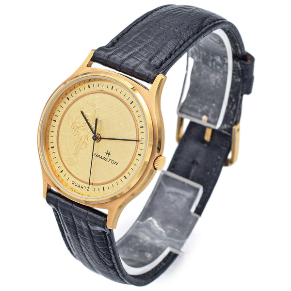 Vintage HAMILTON 9812 Gold Plated / Steel Quartz Men's Watch