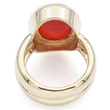 Estate 14K Yellow Gold Carnelian Roman Soldier Intaglio Oval Ring Size 6