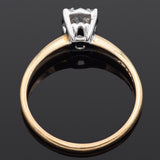Vintage 14K Yellow Gold 0.19 Carat Round Diamond Solitaire Band Ring Size 8