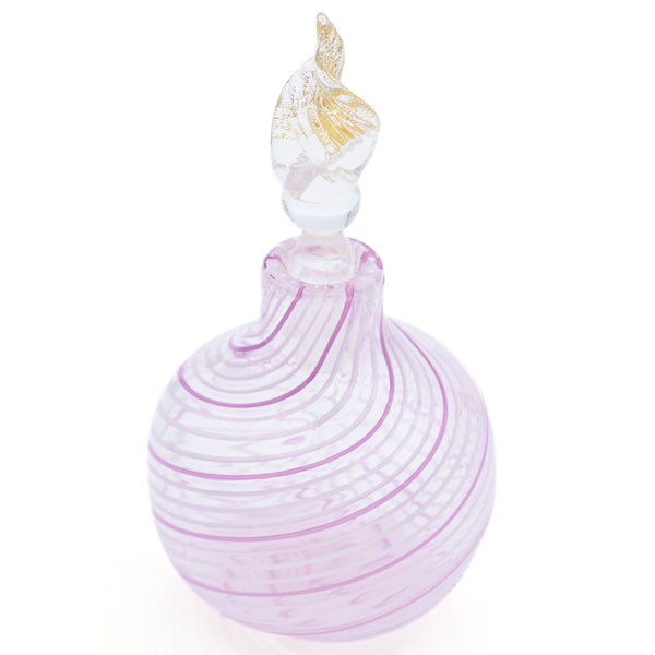 Designer Murano Art Glass Perfume Bottle Decanter with Stopper