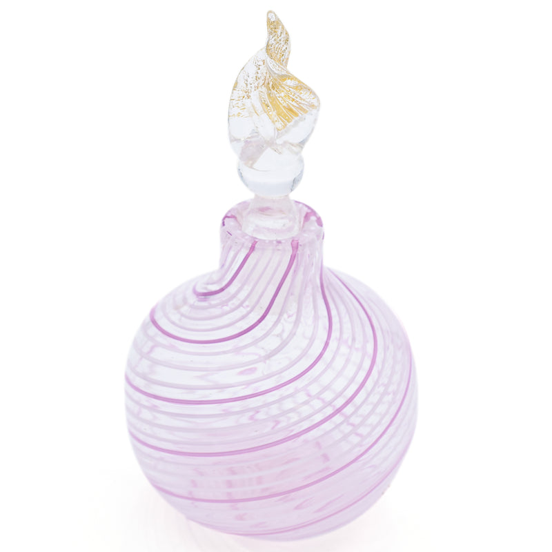 Designer Murano Art Glass Perfume Bottle Decanter with Stopper