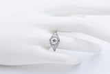 Antique Art Deco Platinum 0.85 TCW Diamond Ring Size 7.5