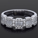 Estate 14K White Gold 0.83 TCW Diamond Ring Size 6.5