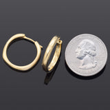 Tiffany & Co. 18K Yellow Gold 21.5 x 3.0 mm Square Cushion Hoop Earrings + Pouch