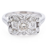 Vintage 14K White Gold 0.39 TCW Diamond Band Ring Size 6