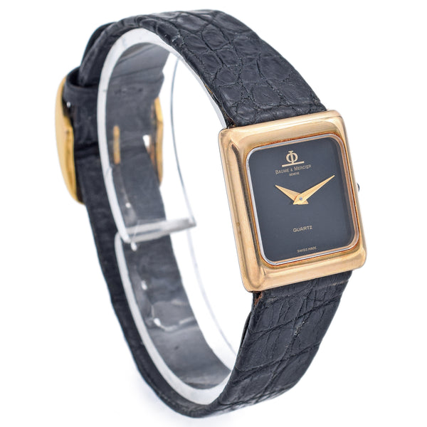Baume & Mercier Geneve 18K Yellow Gold Quartz Women's Watch + Box