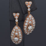 Antique 14K Yellow Gold 9.16 TCW Diamond Bracelet, Ring & Earrings Set