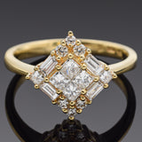 Estate 18K Yellow Gold 0.89 TCW Diamond Band Ring Size 7