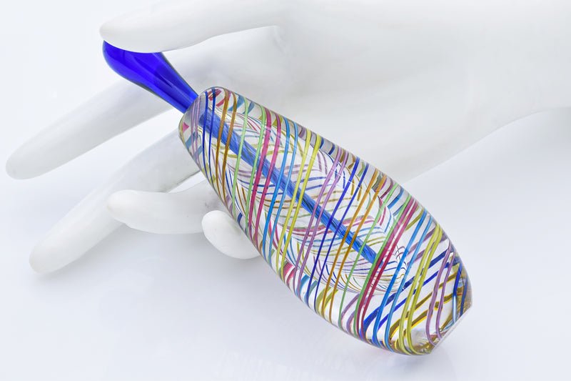 Glass Eye Studio 1997 Murano Art Glass Perfume Bottle Decanter with Stopper