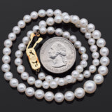 Mikimoto 14K Yellow Gold 4-8.5 mm Cultured Pearl Beaded Strand Necklace + Box