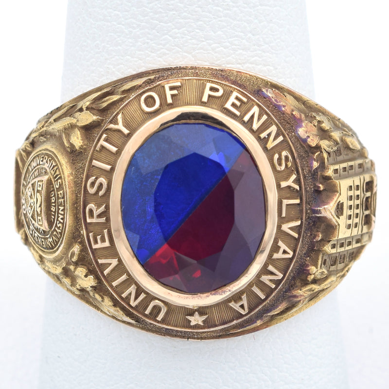 BARRS 10K Yellow Gold University of Pennsylvania 1951 Class Ring