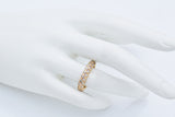 Vintage 14K Yellow Gold 1.05 TCW Diamond Semi-Eternity Band Ring Size 7
