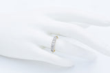 Antique 18K Yellow Gold & Platinum 0.74 TCW Diamond Band Ring Size 6.5