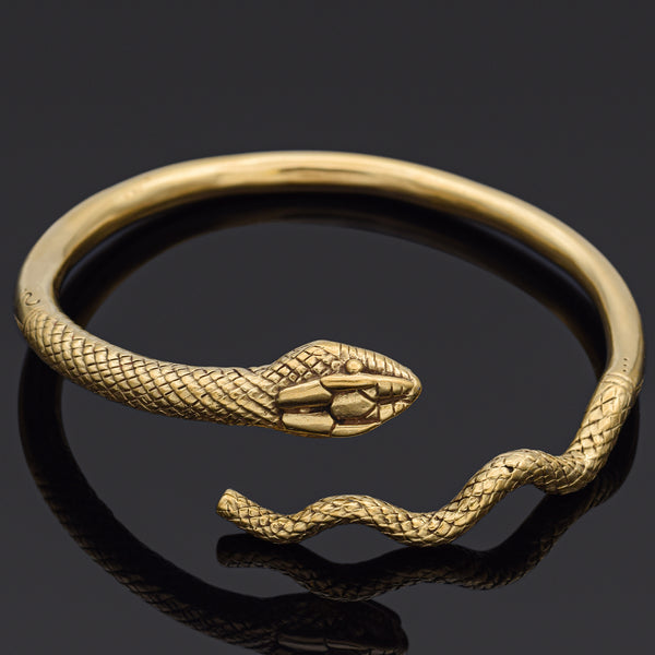 Metropolitan Museum of Art Tutankhamun Egyptian Revival Serpent Bangle Bracelet