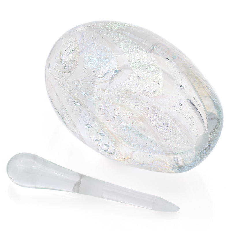 Designer Murano Art Glass Perfume Bottle Decanter with Stopper