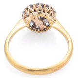 Antique 18K Yellow Gold 0.68 TCW Old Mine Cut Diamond Band Ring Size 6.5