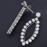 Vintage Palladium & 18K White Gold 6.61 TCW Diamond Drop Jacket Earrings